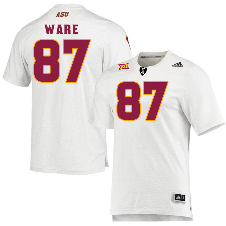 Men #87 Max Ware Arizona State Sun Devils College Football Jerseys Stitched-White
